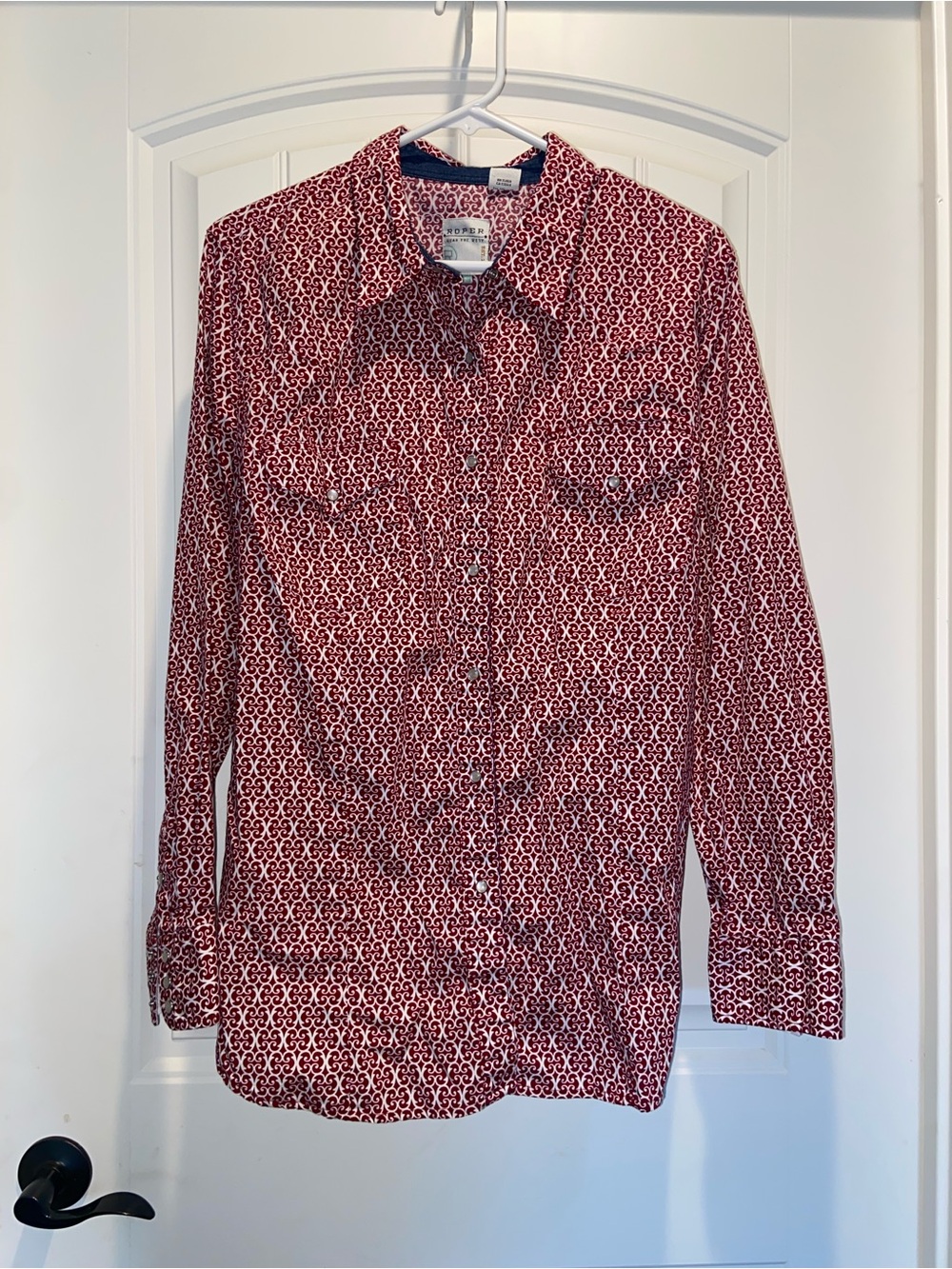 Roper Red pearl snap Button-Down Shirt